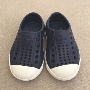 Navy Blue Native Shoes Size 4